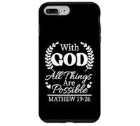 With God All Things Are Possible Matthew 19:26 Bible Verse Case for iPhone 7 Plus/8 Plus