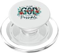 With God All Things Are Possible Matthew 19:26 Faith Verse PopSockets PopGrip for MagSafe