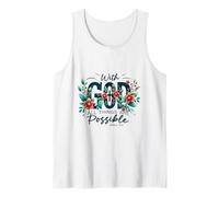 with God All Things are Possible Matthew 19:26 Faith Verse Tank Top
