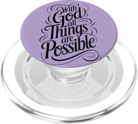 With God All Things are Possible | Matthew 19:26 PopSockets PopGrip for MagSafe