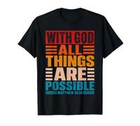 with God All Things are Possible Matthew 19:26 Vintage Value Graphic T-Shirt