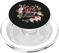 With God All Things Are Possible Prayer Bible Verse PopSockets PopGrip for MagSafe