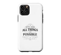 With God All Things Matthew 19:26 Christian Bible Verse Case for iPhone 11 Pro