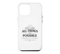 With God All Things Matthew 19:26 Christian Bible Verse Case for iPhone 12 Pro Max