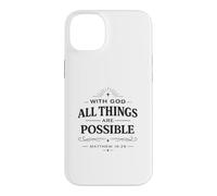 With God All Things Matthew 19:26 Christian Bible Verse Case for iPhone 14 Plus