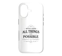 With God All Things Matthew 19:26 Christian Bible Verse Case for iPhone 17