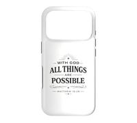 With God All Things Matthew 19:26 Christian Bible Verse Case for iPhone 17 Pro
