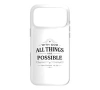 With God All Things Matthew 19:26 Christian Bible Verse Case for iPhone 17 Pro Max