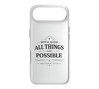 With God All Things Matthew 19:26 Christian Bible Verse Case for iPhone Air
