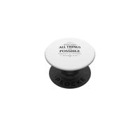 With God All Things Matthew 19:26 Christian Bible Verse PopSockets Adhesive PopGrip