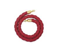 with Gold Hook, Braided/Twisted Hemp Rope Barrier for Queue Divider(Red,4.9ft/150cm)