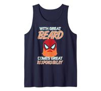 with Great Beard Comes Great Facial Hair Humor Quote Tank Top