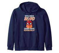 With Great Beard Comes Great Facial Hair Humor Quote Zip Hoodie