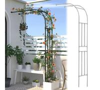 with Half Side Arches for Roses Climbing Plants Vines Vegetables Pergola Trellis Support Structure, Litobnx, Blanc, W60 * H240 cm