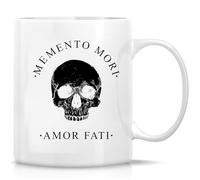 with Handle Custom Mug Stoic Philosophy Memen to Mori Amor Fati Skull Stoicism Coffee Cups Eco Friendly Drinking Cups for Tea Colleague 330ml