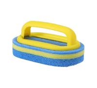 With Handle, Sponge Brush, Pan Scrubber, Household Scouring Pad, Ergonomic Handle with Comfort Zone, Practical Cleaning for Sink, Toilet, Tiles, Bathtub, Shower, Pool, Bathroom