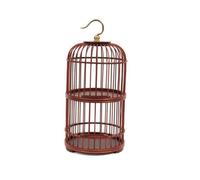 With Hanging Hook For Small Pets Solid Wooden Slatted Housing With Ventilation Traditional Ornamental Display Suitable For Tabletop Collector Showcase, S, 2 Tier