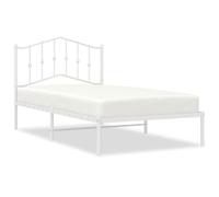 (with headboard, 100 x 190 cm) vidaXL Metal Bed Frame Home Bedroom Bed Base Mattress Foundation Bedstead