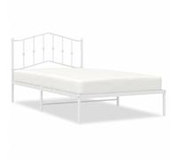 (with headboard, 100 x 200 cm) vidaXL Metal Bed Frame Home Bedroom Bed Base Mattress Foundation Bedstead