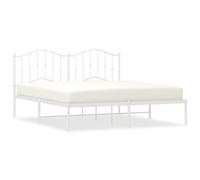 (with headboard, 160 x 200 cm) vidaXL Metal Bed Frame Home Bedroom Bed Base Mattress Foundation Bedstead