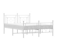 (with headboard & footboard, 140 x 200 cm) vidaXL Metal Bed Frame Home Bedroom Bed Base Mattress Foundation Bedstead