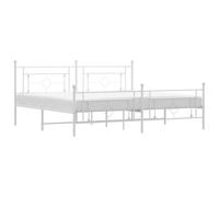 (with headboard & footboard, 193 x 203 cm) vidaXL Metal Bed Frame Home Bedroom Bed Base Mattress Foundation Bedstead