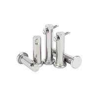With Hole Pin Shaft Cotter Pin Set M3 M4 M5 M6 M8 M10 M12 M14 M16 Stainless Steel Flat Head Cylindrical Pin Positioning Pin,55mm(35mm,M12 (2 Set))