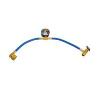 with Hose Together Brass as Well 13mm Port Compatible Side Car Air for Low R134a Featuring R134a Recharge Conditioning with Kit as Rubber Ac Refill Hose Perfect Ac Pressure Gauge Systems