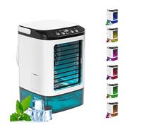With Ice Box Air Cooler, Indoor Windowless Air Conditioner 3 Speeds and 7-Color LED Mini AC Unit for Bedroom Air Conditioner for Bedroom