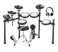 With Industry Standard Mesh Heads 10''Snare 10''Tom3 12'' Crash 450 Authentic Sounds For Optimal Performance Professional electronic drums(Black)