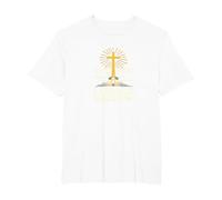with Jesus I Can Face Tomorrow Life is Scary Christian Faith T-Shirt, Men's Big and Tall, White, 4X Tall