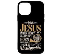 With Jesus In Her Heart French Horn Unstoppable Case for iPhone 12 mini