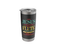 with Jesus in Her Heart She is Unstoppable Flute Stainless Steel Insulated Tumbler