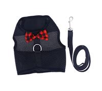 with Leash Ferret Dog Walking Kitten Running Vest Costumes for Bunnies Bunny Rabbit Bunny Soft Mesh Vest Leash Small Ani (Black S)