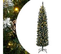 (with led, 210 cm) vidaXL Artificial Slim Christmas Tree with Stand Xmas Tree Decoration PVC