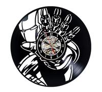 (With LED) Classic Marvel Movie Home Creative Iron Man Vinyl Wall Clock