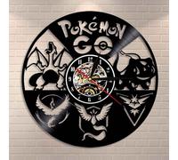 (With LED) Home Decor Wall Art Kids Gift Cartoon Pokemon Go Vinyl Wall Clock