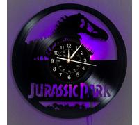 (WITH LED) Jurassic Vinyl Record Wall Quartz Clock | Home Decor Clock Unique Gifts for Kids | Clock WIth Or Without LED To Choose