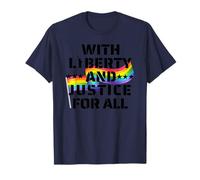 with Liberty and Justice for All Equality Pride Month T-Shirt