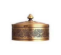 With Lid Vintage Brass Hollow-Out Retro Cloud Pattern Smoke-Proof