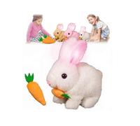 (with light, carrot yellow) Bunby - My Realistic Bunny Toy, Realistic Bunny Toy for Kids