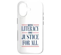 With Literacy And Justice For All Read Banned Books Activist Case for iPhone 17