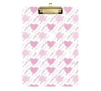 with Love Blush Heart Clear Acrylic Clipboard Paper Clipboard for Meeting Size 9 x 12