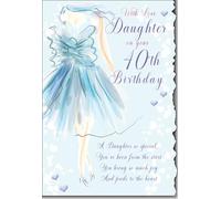 With Love Daughter on your 40th Birthday card CED958