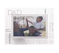 With Love - Glass Picture Frame 3D - Dad - 6" x 4" - Horizontal Single Aperture Free-Standing Easel Back - Memories, Keepsake, Mum, Dad & Kids, Home Gifting & Homeware - H: 22 x W: 17cm.