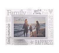 With Love - Glass Picture Frame 3D - Family - 6" x 4" - Horizontal Single Aperture Free-Standing Easel Back - Memories, Keepysake, Mum, Dad & Kids, Wedding Gifting & Homeware - H: 22 x W: 17cm.