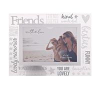 With Love - Glass Picture Frame 3D - Friends - 6" x 4" - Horizontal Single Aperture Free-Standing Easel Back - Memories, Keepsake, Best Friend, Mates & Family, Gifting & Homeware - H: 22 x W: 17cm.