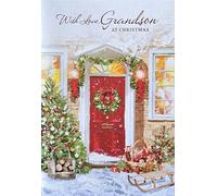 With Love Grandson At Christmas Card