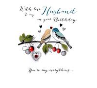 With Love Husband Birthday Embellished Greeting Card Joie De Vivre Range Cards