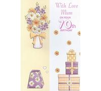 with Love Mum On Your 70th Birthday Card